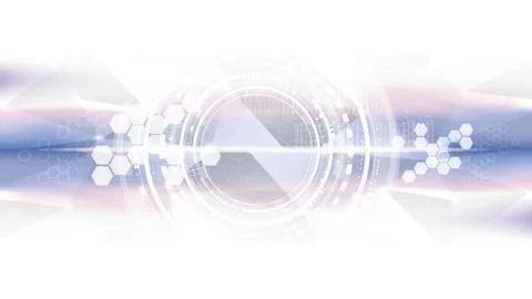 Technological interface future hud connection abstract background template ve Stock Illustration