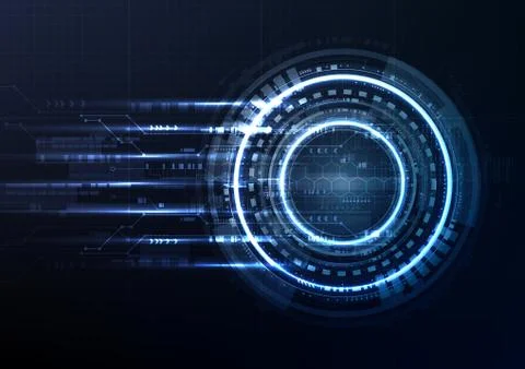 Technological interface future system hud abstract background vector イラスト素材