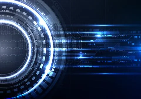 Technological interface future system platform abstract background template v イラスト素材