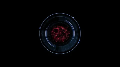 Technological interface, futuristic HUD element for web front page Stock Footage 259475679