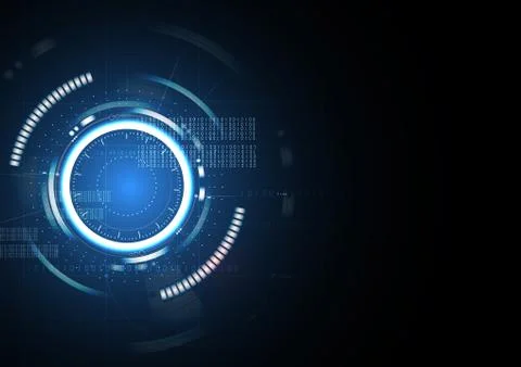 Technological interface system abstract background vector Stock Illustration