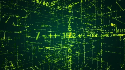 Technological intro.Futuristic HUD Digital Grid Rotation. Stock Footage 87701082