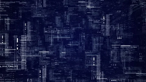 Technological intro.Futuristic HUD elements. Stock Footage 89152063