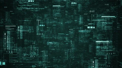 Technological intro.Futuristic HUD elements. Video stock 89152077