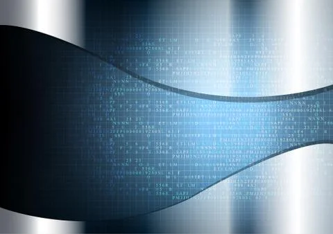 Technological lettering vector background template Stock Illustration