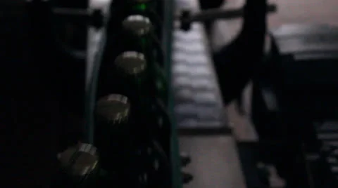 Technological line for bottling of beer in brewery 7197 Stock Footage 26616331