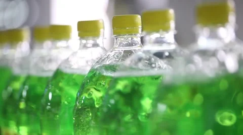 Technological Line For Bottling Of Soda In Factory Stock Footage 55911395