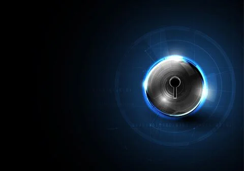 Technological lock system concept abstract background vector Stock Illustration