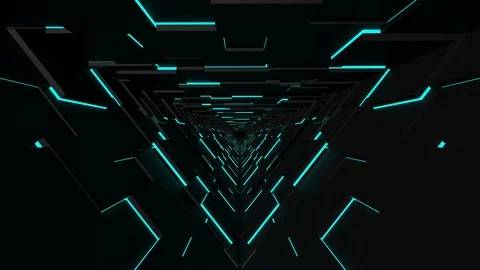 Technological Looped Abstract Background Tunnel Stock Footage 99462161