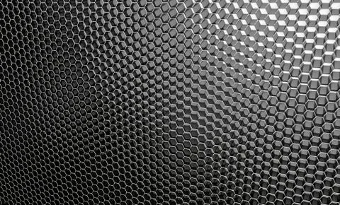 Technological macro background of honeycombs of hexagons. Abstract background Stock Illustration