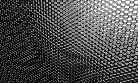 Technological macro background of honeycombs of hexagons. Abstract background Stock Illustration