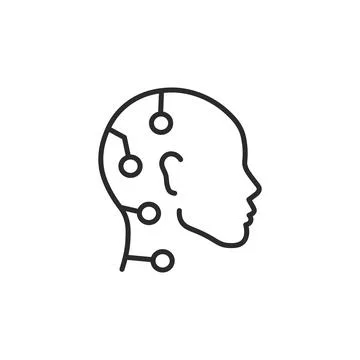 Technological Mind Icon Stock Illustration