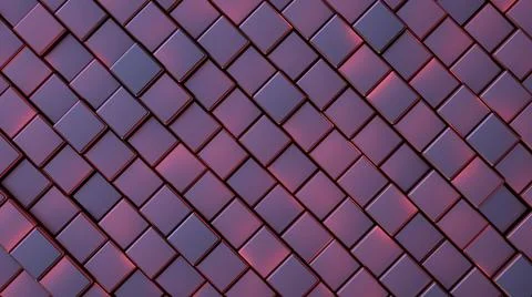 Technological modern background. Luminous square cells. Foto stock
