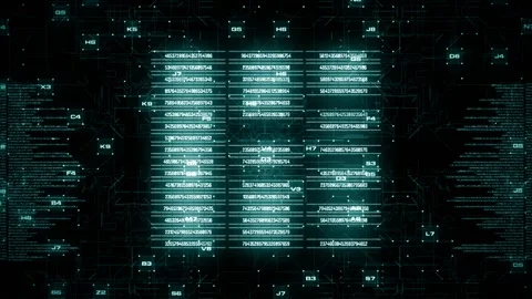 Technological network of codes and data Stock-Footage 153020357