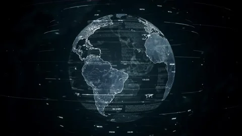 Technological Particle Earth Stock Footage 321586763