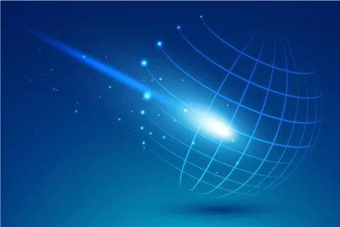 Technological Point and curve constructed the sphere wireframe,abstract illus イラスト素材