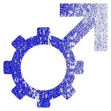 Technological Potence Grunge Textured Icon Stock Illustration