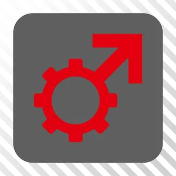 Technological Potence Rounded Square Button Illustrazione stock