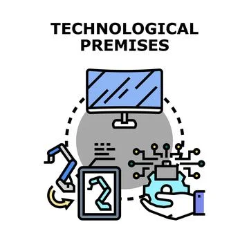 Technological premises influencing digital industry innovation process Stockillustratie