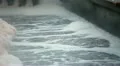 Technological process of aeration of sewage HD Footage