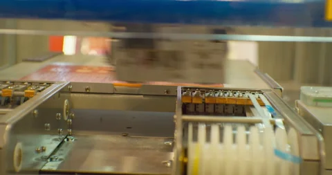 Technological process of assembling a complex technical product .Close-up Stock Footage 152741149