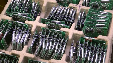 Technological process. Electric cookers in antistaticity supports. Stock Footage 117567478