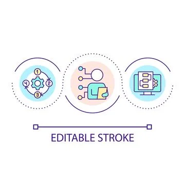 Technological process loop concept icon Stockillustratie