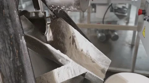 Technological process of product molding. Forming dough in a dough rounder Stock Footage 234812122