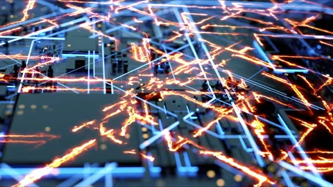 Technological processes , an abstract three-dimensional background. the conce Stock Footage 169572883