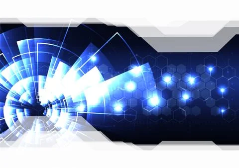 Technological radar light effect vector template background abstract Stock Illustration