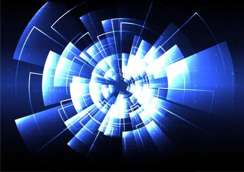 Technological radar light effect vector background abstract Stock Illustration