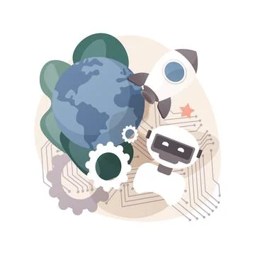 Technological revolution abstract concept vector illustration. Stock Illustration