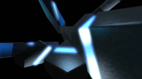 Technological robotical structure Blue Stock Footage 50301049