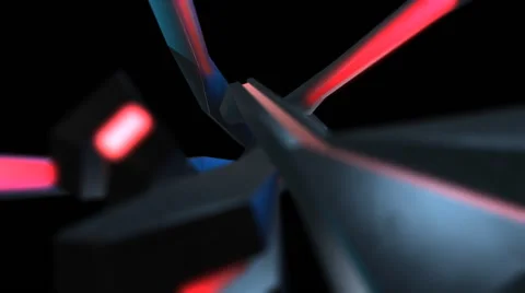 Technological robotical structure Red Stock Footage 50301036