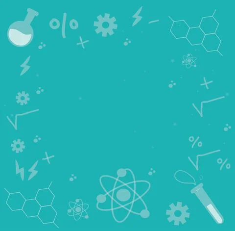 Technological scientific background. Hand drawing technologic science abstrac Stock Illustration