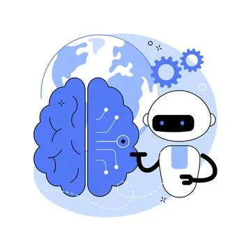 Technological singularity abstract concept vector illustration. Stock Illustration