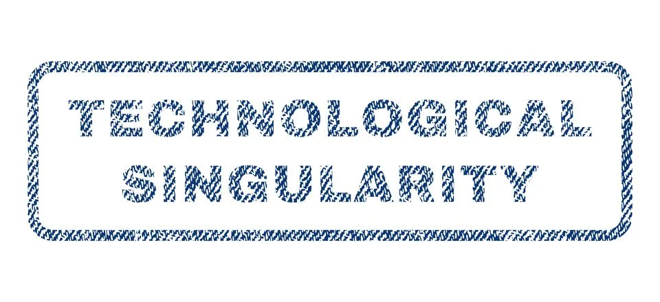 Technological Singularity Textile Stamp Illustrazione stock