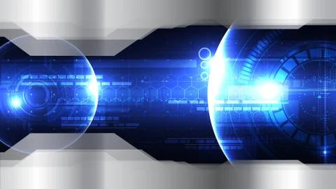 Technological space head-up diplay vector background template abstract Stockillustratie