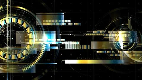 Technological space metallic hud vector background abstract Stock Illustration