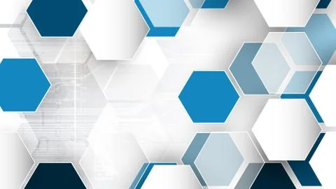 Technological system encryption future hexagonal interface background vector Illustrazione stock