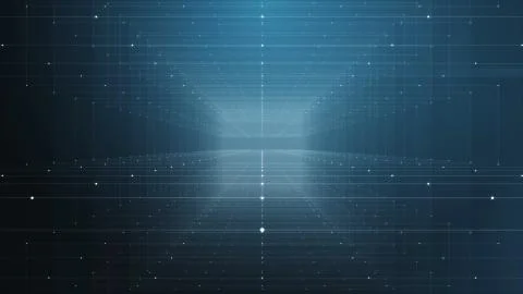 Technological tunnel made of points and lines イラスト素材