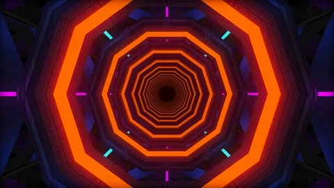 	Technological tunnel with octagon Vídeos de archivo 126784011