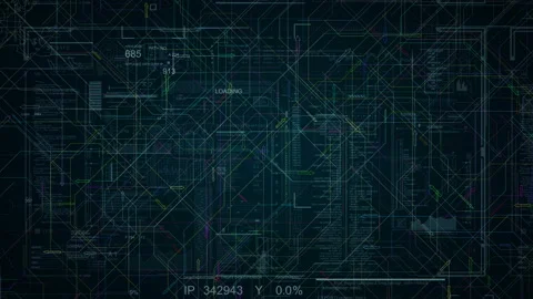 Technological User Interface HUD. Stock Footage 113630220