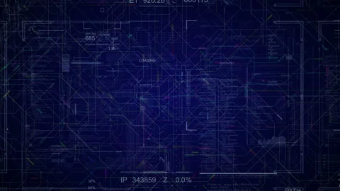 Technological User Interface HUD. Stock Footage 113630468