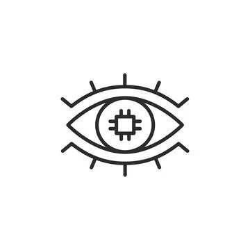 Technological Vision Icon Stock Illustration