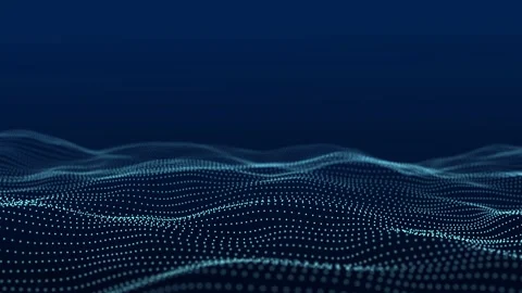 Technological wave of points. Digital background. Great data visualization. Stock Footage 155592501