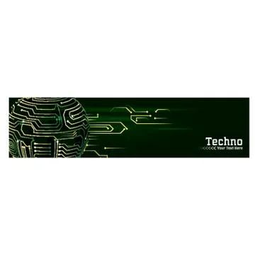 Technological web banner Stock Illustration