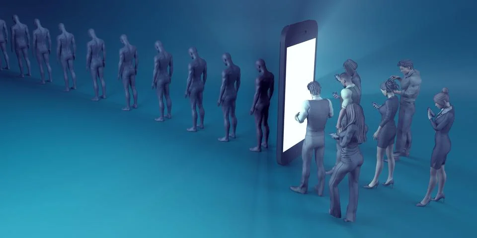 Technological Zombies Stock Illustration