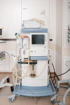 Technologically advanced equipment in CT or MRI Scan room. Modern hospital Stock Photos