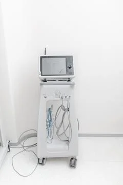 Technologically advanced equipment in CT or MRI Scan room. Modern hospital Stock Photos